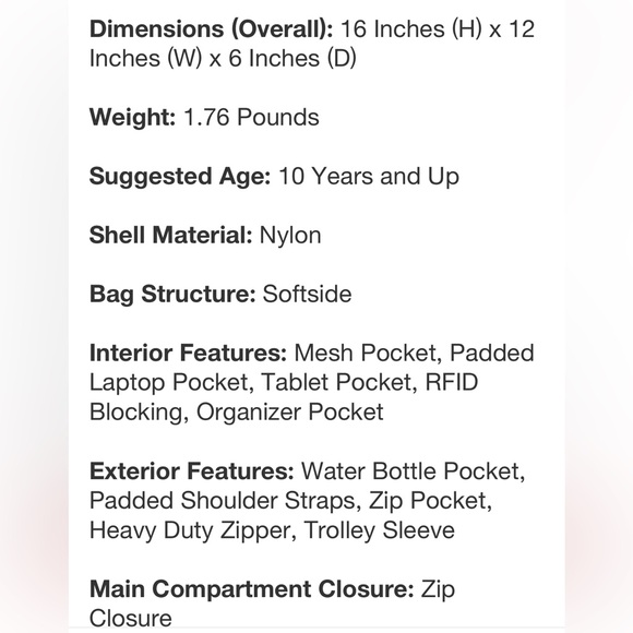 OPEN STORY NWT commuter backpack -taupe - Picture 6 of 6